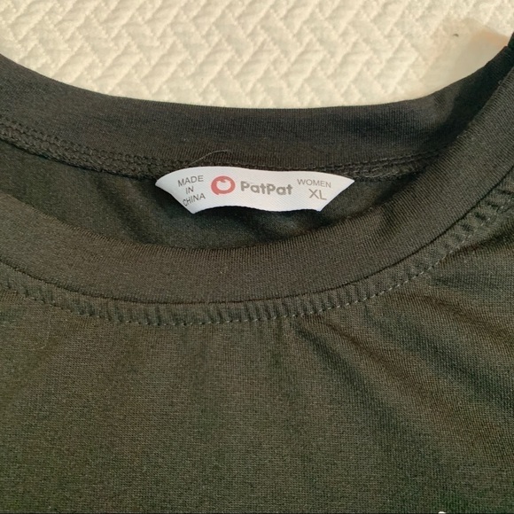 PATPAT🖤BLACK T-Shirt Caribou Graphic Long Sleeves size XL - Picture 6 of 8